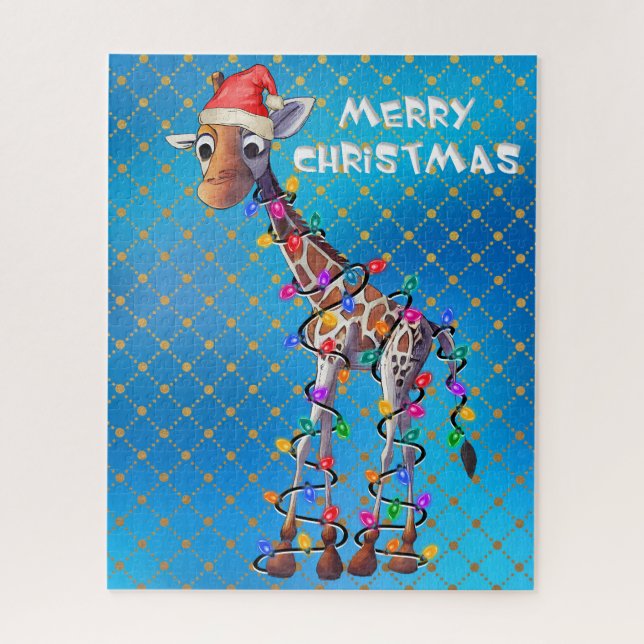 Christmas Giraffe Puzzle (Vertical)