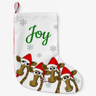 Christmas giraffe small christmas stocking