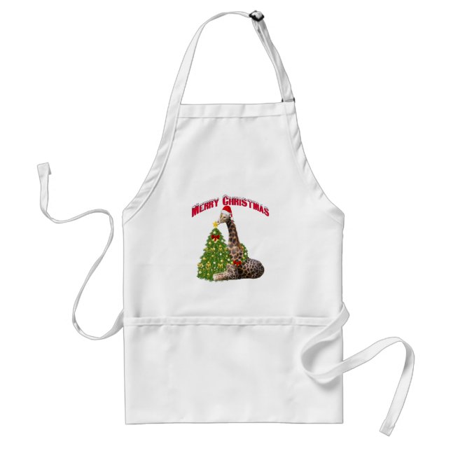 Christmas Giraffe Standard Apron (Front)