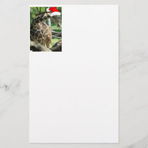 Christmas Giraffe Stationery