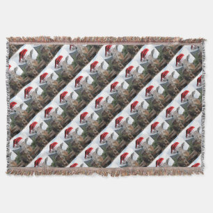 Christmas Giraffe Throw Blanket