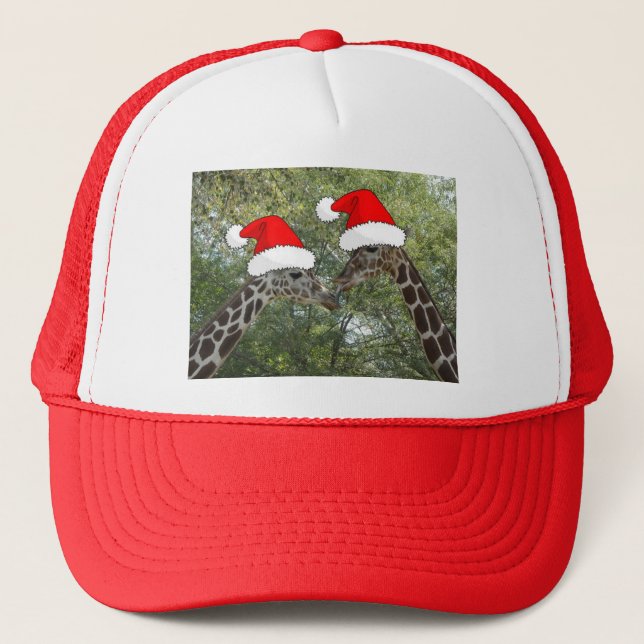 Christmas Giraffes Trucker Hat (Front)