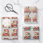 Christmas Girl Baby Red Fox Sofa Sitting Wrapping Paper Sheet<br><div class="desc">The cutest little set of baby girl red foxes, each one sitting on a sofa, to wrap your little one's Christmas gifts in. Different foxes on a soft blue coloured background, that blends, can be changed out by yourself, or get them as they are. Kids will want to keep this...</div>