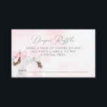 Christmas Girl Baby Shower Diaper Raffle Ticket Enclosure Card<br><div class="desc">Christmas Theme Girl Baby Shower Diaper Raffle Ticket. Click the "Customize Further" button to edit. Matching items in our store Cava party design.</div>