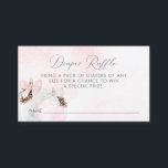 Christmas Girl Baby Shower Diaper Raffle Ticket Enclosure Card<br><div class="desc">Christmas Theme Girl Baby Shower Diaper Raffle Ticket. Click the "Customize Further" button to edit. Matching items in our store Cava party design.</div>