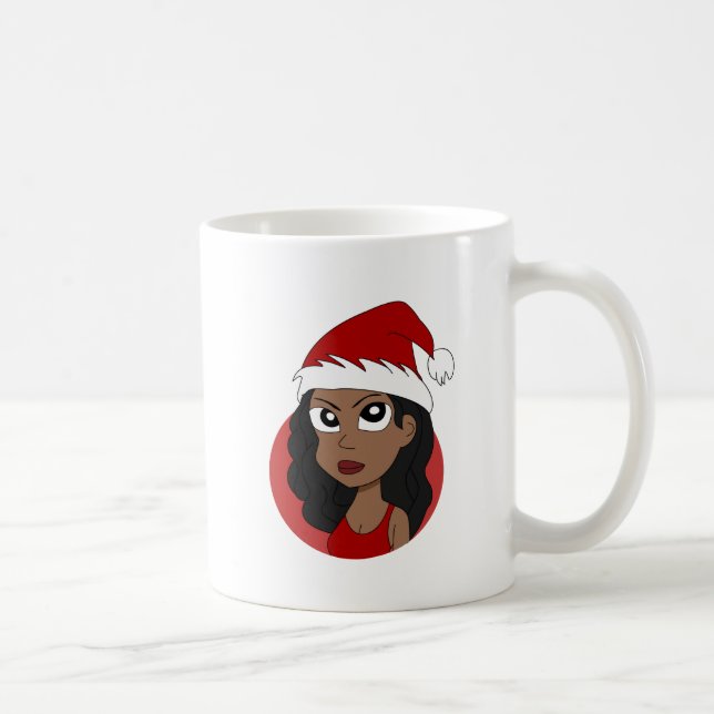 Christmas girl cartoon coffee mug (Right)
