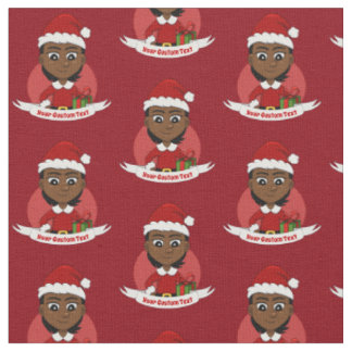Christmas girl cartoon fabric