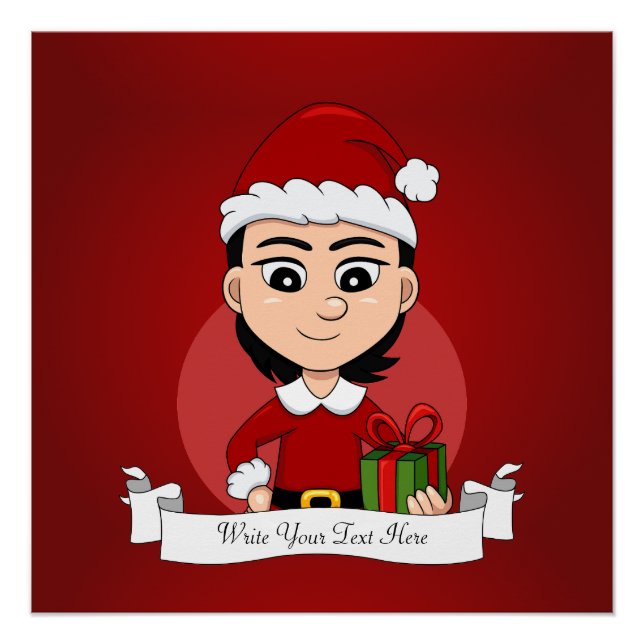 Christmas-girl-head-03.png Poster (Front)