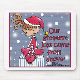 Christmas Girl-Joy From Above Mouse Pad