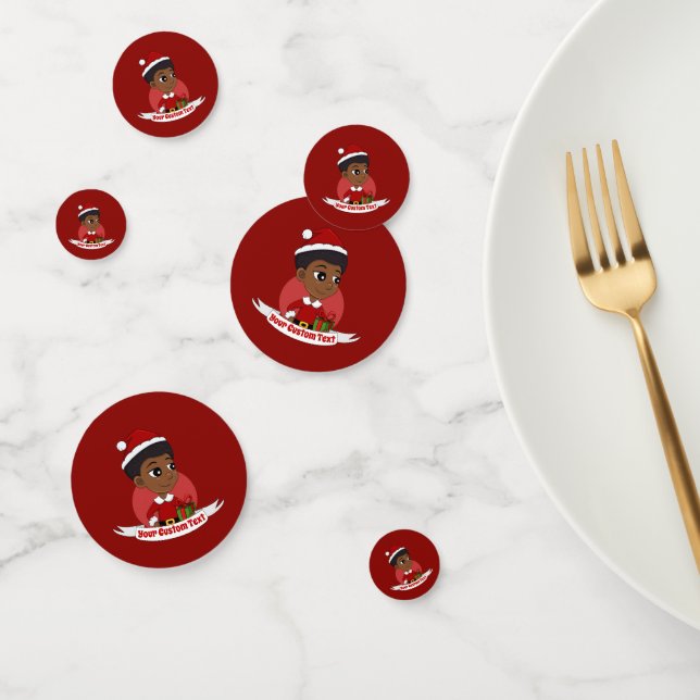 Christmas girl with an Afro cartoon Confetti (Group)