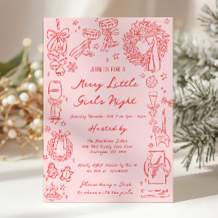 Christmas Girls Night Invitation
