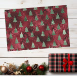 Christmas Glam Foil Look Red Green Sparkle Trees  Tissue Paper<br><div class="desc">This design may be personalized by choosing the Edit Design option. You may also transfer onto other items. Contact me at colorflowcreations@gmail.com or use the chat option at the top of the page if you wish to have this design on another product or need assistance. See more of my designs...</div>
