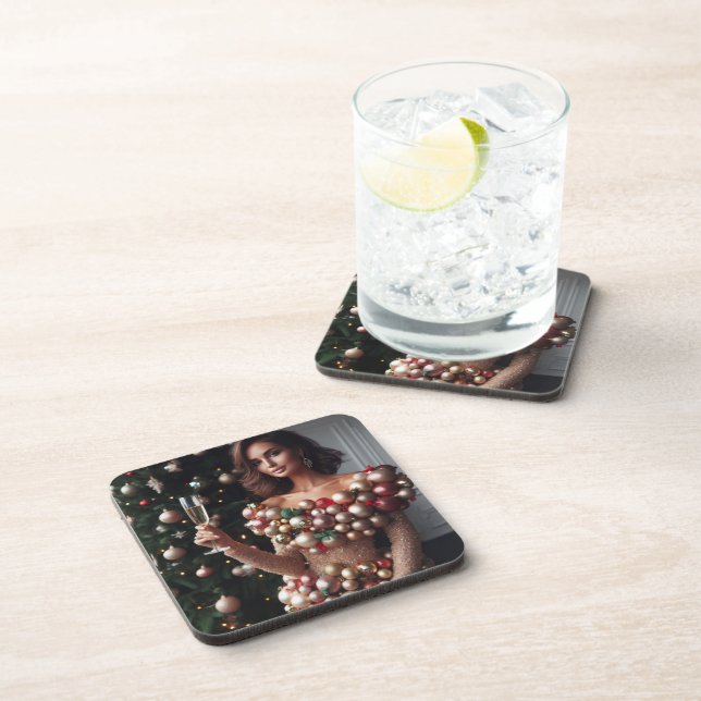 Christmas Glamour Coaster (Right Side)