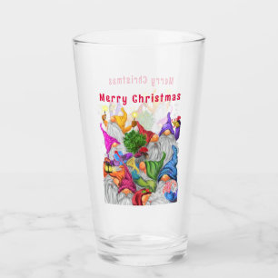 Christmas Glass Gift with Gnomes Party