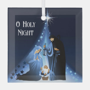 Christmas Glass Ornament-Manger Scene    Glass Orn Glass Ornament