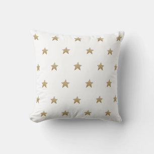 Christmas Glitter Stars Pattern Simple Modern Throw Pillow