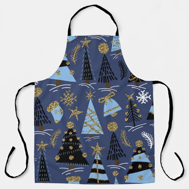 Christmas Glitter: Vintage Pattern Apron (Front)