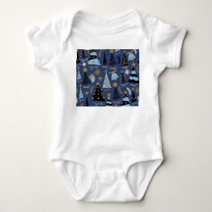 Christmas Glitter: Vintage Pattern Baby Bodysuit