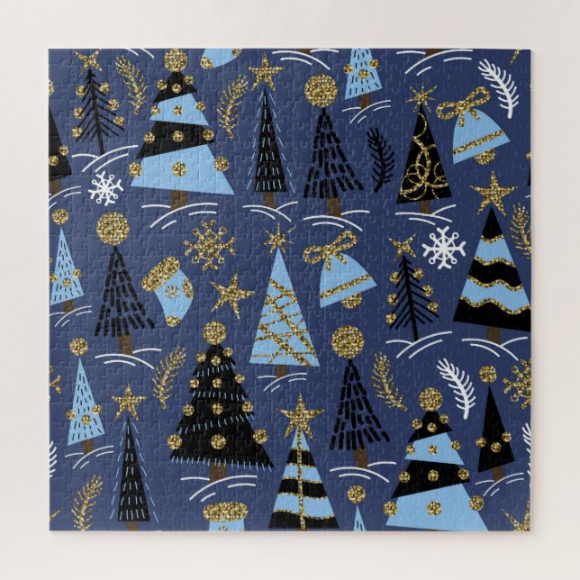 Christmas Glitter: Vintage Pattern Jigsaw Puzzle (Vertical)