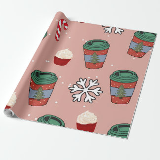 Christmas Glittery Snow Mistletoe Wrapping Paper