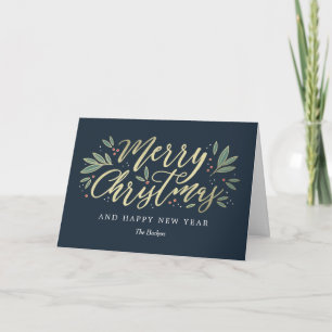 Christmas Glow Holiday Card Editable Colour
