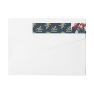 Christmas Glow Wraparound Holiday Address Label