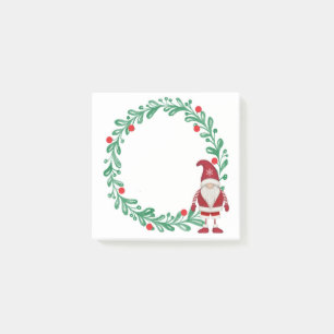 Christmas Gnome And Wreath Post-It Notes