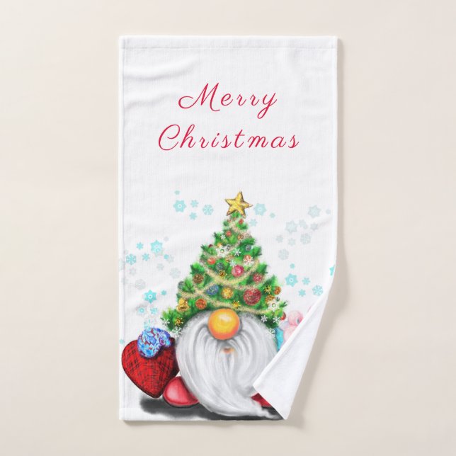 Christmas Gnome Bath Towel Set (Hand Towel)