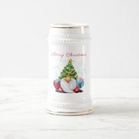 Christmas Gnome Beer Stein