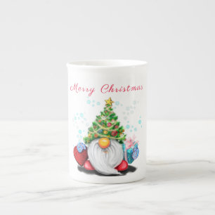 Christmas Gnome Bone China Mug