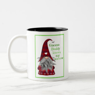 Christmas Gnome Buddy Design Gift Ideas Two-Tone Coffee Mug