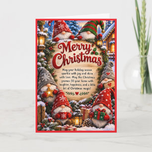 Christmas Gnome Christmas Card