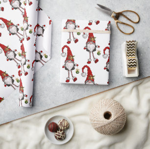  Christmas Gnome,- Christmas Cute Wrapping Paper