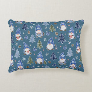 Christmas Gnome Christmas Tree Pattern Accent Pillow