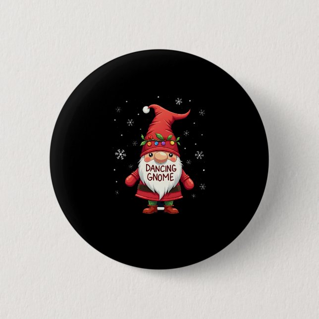Christmas Gnome Dancing Gnome Family Christmas (1) 2 Inch Round Button (Front)
