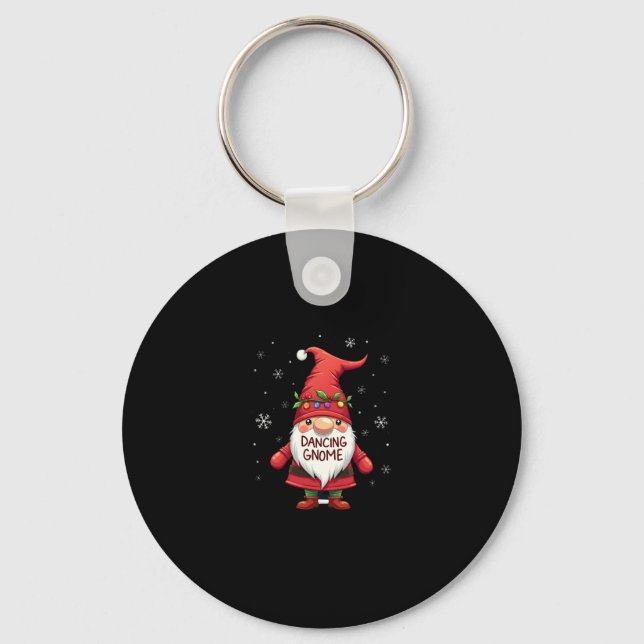Christmas Gnome Dancing Gnome Family Christmas (1) Keychain (Front)