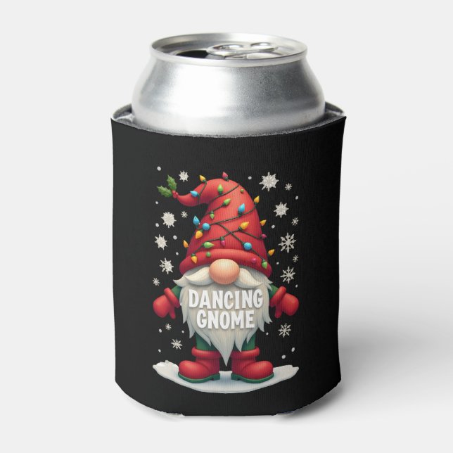 Christmas Gnome Dancing Gnome Family Christmas (3) Can Cooler (Can Front)