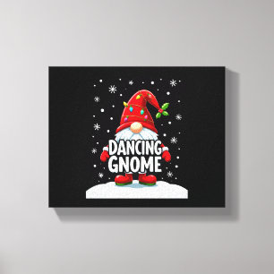 Christmas Gnome Dancing Gnome Family Christmas (5) Canvas Print