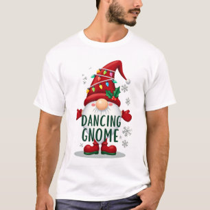 Christmas Gnome Dancing Gnome Family Christmas (6) T-Shirt