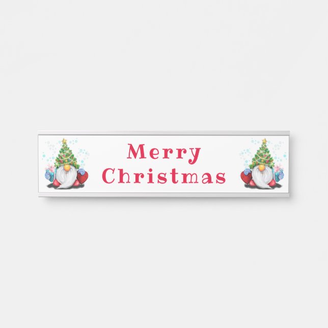 Christmas Gnome Door Sign (Front)
