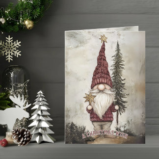 Christmas Gnome for Holiday Card