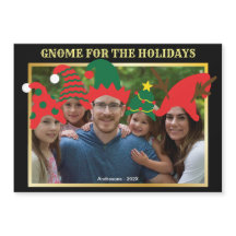 Christmas Gnome for the Holidays Fun Family Photo