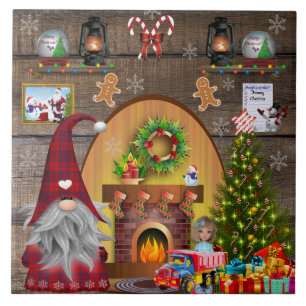 Christmas Gnome Frosty The Snowman Gingerbread man Tile