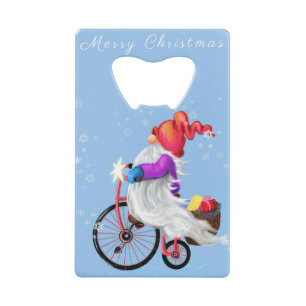 Christmas Gnome Gift Credit Card Bottle Opener