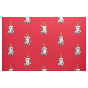 Christmas Gnome Gonk Dressed In A Festive Outfit Fabric