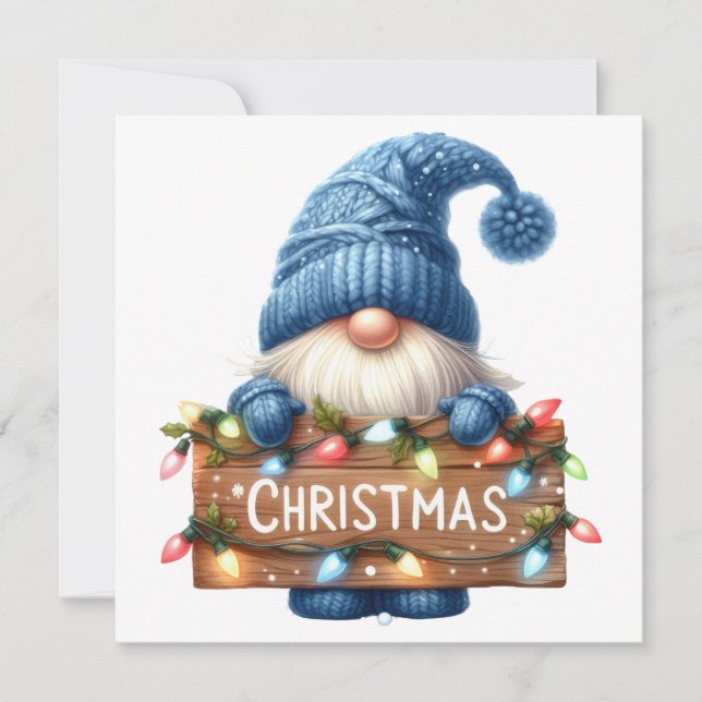 Christmas Gnome Greeting Card (Front)