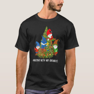 Christmas Gnome Hanging with My Gnomies  Tree Holi T-Shirt