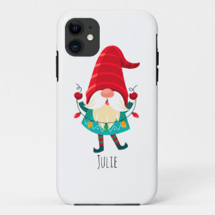 Christmas Gnome Holding Christmas Lights iPhone 11 Case