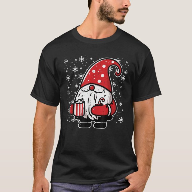 Christmas Gnome Hot Cocoa Chocolate Cute Xmas Wome T-Shirt (Front)
