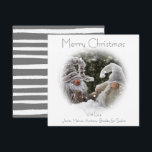 Christmas Gnome | Imp | Christmas Holiday Card<br><div class="desc">Its been quite a year for everyone around the world, spread some christmas cheer by sending these cute, fun christmas cards to your friends and family. Featuring cute grey and white christmas gnomes/impsin a white overlay surround!' Easily edited if you would rather your own christmas message and then personalized with...</div>